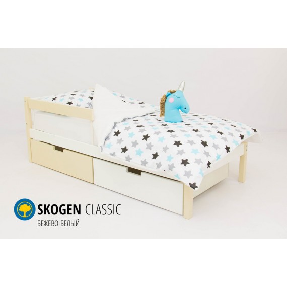 Детская кровать Бельмарко Skogen classic бежево-белый