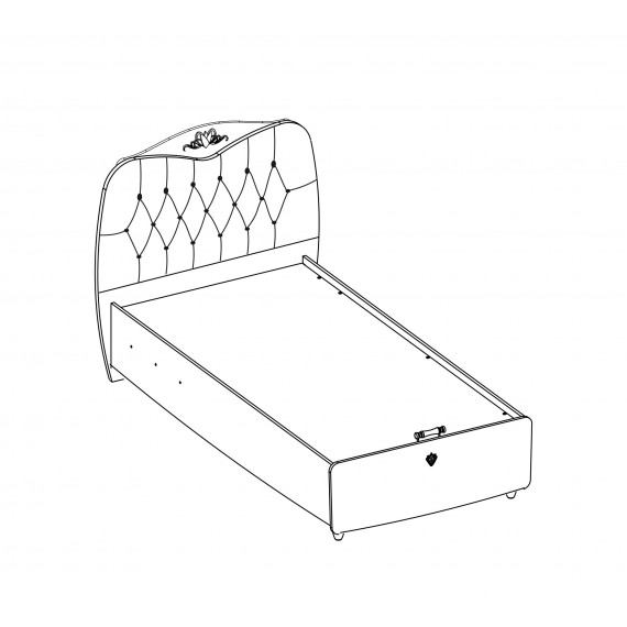 Кровать с подъемным механизмом Cilek Yakut 200 на 100 см