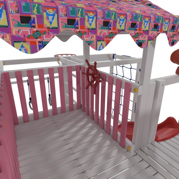 Домашний игровой комплекс чердак ДК3Р Розовый