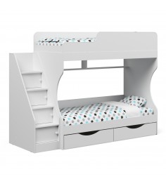 Кровать двухъярусная с ящиками Капризун 6 (Р443) белый