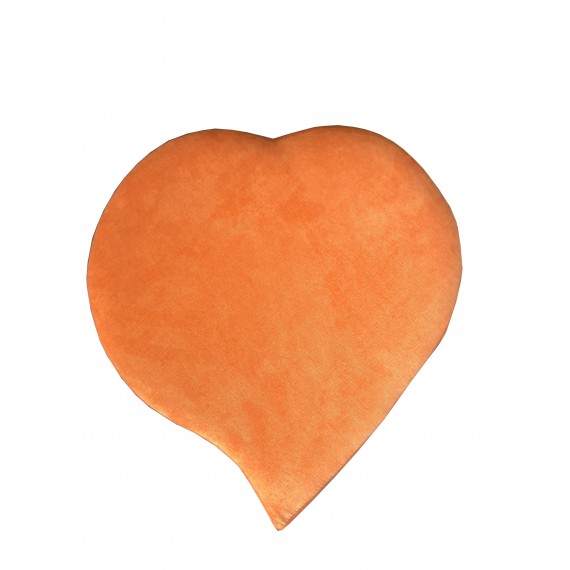Пуф Капризун сердце оранжевый рогожка