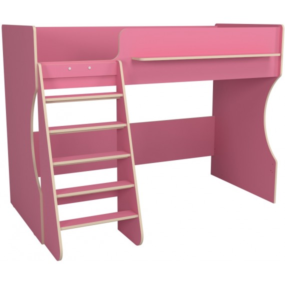 Кровать чердак Капризун 1 розовый